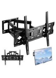 Full Motion TV Wall Mount For Most 32-80 inch TV, Swivel And Tilt TV Mount With Rugged Double Arm Bracket, Universal Flexible TV Stand