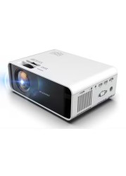 Wownect - مسرح منزلي LED العارض W80 ستاندرد البسيطة الترفيه المنزلي سينما العارض مع 1200 لومينز HD 3D العارض المدمج في مكبرات الصوت (HDMI يو اس بي VGA سماعة AV الصوت SD ميناء)