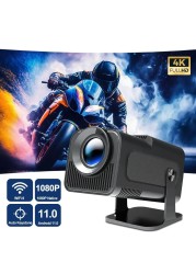 Wownect- HY300 Mini Projector,Auto Keystone Correction, 4K 1080P Support Portable Projector, 150 ANSI Smart Projector with 2.4/5G WiFi