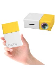 Ntech 60 Inch LED Projector HD Battery Operated 320X240 Pixels Yg-300 HDMI USB LED Pocket Projector For Home And Entertainment Yellow