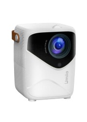 Umiio Q1 Portable Video Projector 2.4/5G WiFi Bluetooth Quadrangle Trapezoid 0.8-5M Projection Distance 1920 * 1080 Resolution Android Projector For Move Music TV Game Casting with Tripod - White