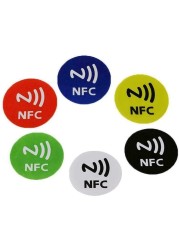Rubik NFC Tags for iPhone and Android Smartphones, Ntag213 Anti Metal Type Ntag 213 Self-adhesive Stickers RFID Key Token Tags Support 13.56mhz RFID