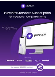 PureVPN Standard Subscription for 10 Devices 1 Year All Platforms Digital Subscription