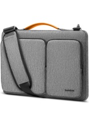 Tomtoc 360 Protective Laptop Shoulder Bag For 13-Inch Macbook Air M2/A2681 M1/A2337 2022-2018, Macbook Pro M2/A2686 M1/A2338 2022-2016, 13-Inch Surface Pro 9/8/X/7+/7/6, Water-Resistant Case