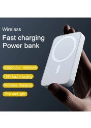 Radiotronics Mag-Safe Battery Pack, Magnetic Wireless Power Bank 10000mAh, Fast Portable Charging Light-ning Compatible with Mag-Safe (for iPhone 12,13,14,15)