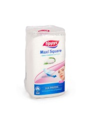 Tippys Maxi Square Silk Protein Cotton Pads 50 Pieces