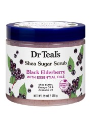 Dr Teal&#39;s Shea Sugar Scrub With Black Elderberry And Essential Oils Pink 538g