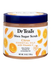 Dr Teal&#39;s Shea Sugar Scrub With Citrus Essential Oils And Vitamin C Pink 538g