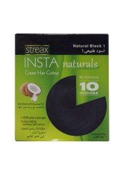 Streax Insta Cream Hair Colour Natural Black 15ml