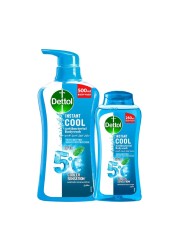 Dettol Cool Anti-Bacterial Body Wash Mint And Bergamot Blue 500ml+250ml