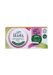 Lil-Lets Organic Non-Applicator Super White 16 Tampons