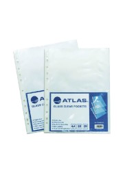 Atlas A4 Polypropylene File with 20 Pockets Clear 2 PCS