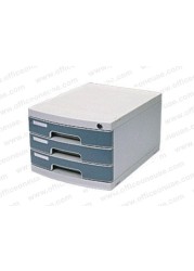 Deli 3 Drawer Cabinet with Lock, Grey