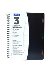 Doms 3 Subject Notebook A4 90 Sheets