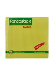 Fantastick Neon Sticky Notes FK-N303-05CF Yellow 400 Sheets