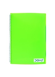 Doms Twin Wired Notebook A4 120 Pages Assorted Colour