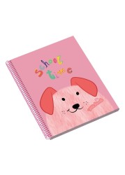 Ambar School Time Pets Friends Hard Cover Notebook for Girl Large 24 Pages A4