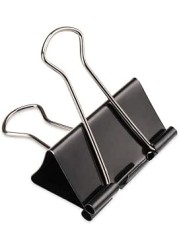 Fitto Binder Clips - Heavy Duty Metal Clamps for Organizing Papers, Files, Office Supplies, and Schoolwork - Durable, Reusable, Ideal for Home, Office, and Classroom Use (12Pcs 25mm, Black)