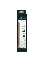 Faber-Castell Bonanza 1320 HB Eraser Tip Graphite Pencils Yellow 12 PCS