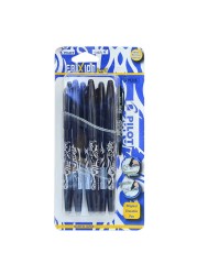 Pilot Frixion Roller Ball Pen Black 0.7mm 6 PCS