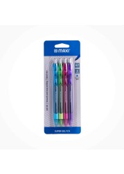Maxi Super Gel Pen Multicolour 0.7mm 4 PCS