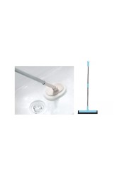 Aiwanto Extendable Long Handle Scrubber Brush &amp; Sweeper Wiper Bathroom Tile Floor Cleaning Brush Wiper Cleaning Accessories