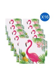 Flamingo Printed Napkins 33x33cm 16 PCS