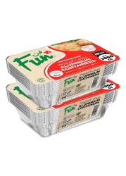 Fun Kitchen Essentials Aluminium Containers with Lids 1060ml 10 Containers 2 PCS