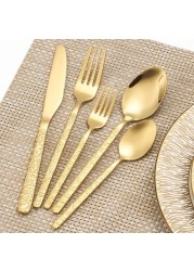 MAAC Home Gold Prestige Luxe Cutlery Set - Set of 10 Luxurious Elegant Durable and Classic Premium Design Cutlery Set Perfect for everyday use, and get together, restaurant, banquet