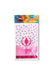 Fun It&#39;s Cool Ballerina Printed Plastic Loot Bags Multicolour 16x25cm 6 PCS