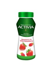 Activia Yogurt Go Strawberry And Wild Strawberry Drink 180ml
