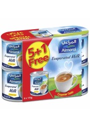 المراعي حليب مبخر 170 غرام 6 قطع