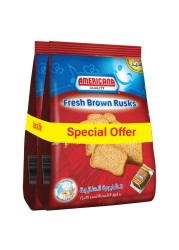 Americana Fresh Brown Rusks Red Bag 375g Pack of 2