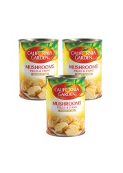 California Garden Ready To Eat Mushrooms Pieces And Stems 425g Pack of 3
