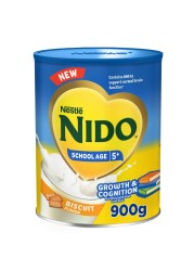 Nestle Nido School Age 5+ Biscuit Flavour 5 Years Old Onwards Tin 900g