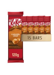 Nestle KitKat Caramel Crisp Chocolate Bar, 120g Pack of 15