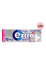 Wrigley&#39;s Extra White Chewing Gum, 14g Pack of 20