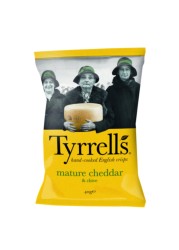 Tyrrells Hand Cooked English Crisps With Mature Cheddar And Chive 40g