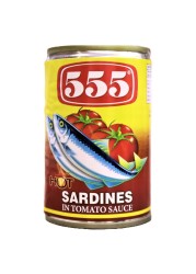 555 Hot Sardines in Tomato Sauce,155g