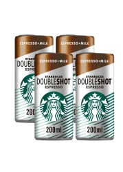 Starbucks Doubleshot Espresso Coffee Drink, 200ml Pack of 4