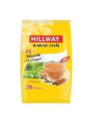 Hillway Karak Chai 3-in-1 Masala with Ginger Tea Bags 20 Tea Bags