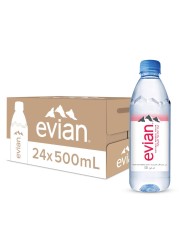 evian Natural Mineral Water 500ml Pack of 24