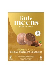 Little Moons Belgian Chocolate And Hazelnut Mochi Ice Cream 32g Pack of 6