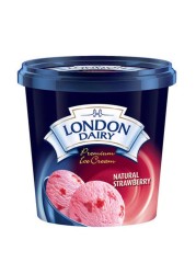 London Dairy Natural Strawberry Flavoured Ice Cream, 1L