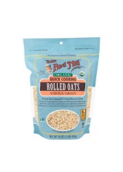 Bob&#39;s Red Mill Non-GMO Organic Whole Grain Quick Cooking Rolled Oats, 454g