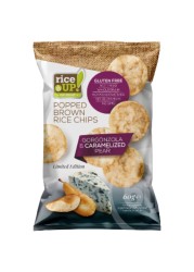 Rice Up! Gorgonzola and Caramelized Pear Popped Brown Rice Chips, 60g