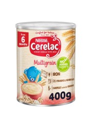 Nestle Cerelac No Added Sugar Wheat Multigrain Infant Cereal with Milk Tin, from 6 Months, 400g