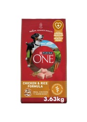 Purina ONE Chicken &amp; Rice Formula, Dog Food, 3.63kg
