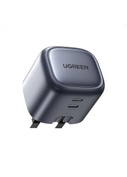 شاحن UGREEN Nexode 45W GaN شاحن USB مزدوج من النوع C قابل للطي 45W