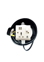 حسن مقبس واحد USB منفذ طاقة عالمي سلك تمديد 30 متر ، أبيض ، شاحن موبايل ، تمديد سلك طويل
